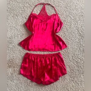 In Bloom by Jonquil Scarlet Red Satin Pajama Set XL